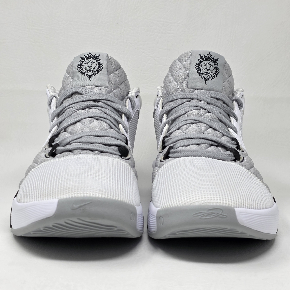 Nike LeBron James Witness VIII White Light Grey Black FB2239-100 Men's Size 10.5 - Picture 8 of 11